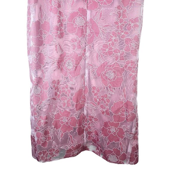 Lulu's Dreamy Vision Mauve Floral Burnout Jacquard Strapless Midi Dress, M, NWT - Picture 8 of 11